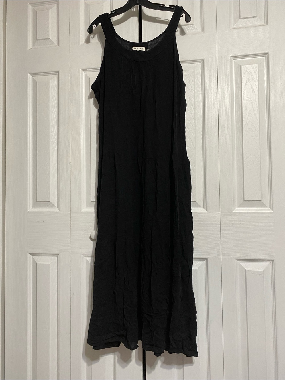 Paparazzi black gauze long maxi sun dress size XL